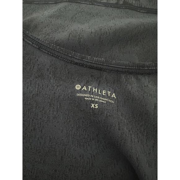 Athleta Scoop Tank Texture Blue Black Womens Xsmall Workout - Picture 4 of 7